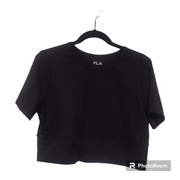 Women's Athletic Black Crop Tee Size XL - 3FOR$25 - - Picture 1 of 6